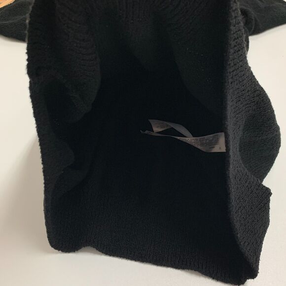 Zara Sweater Dress Women S Small Black V Neck Acrylic Nylon Blend Knit Oversized - Picture 13 of 16